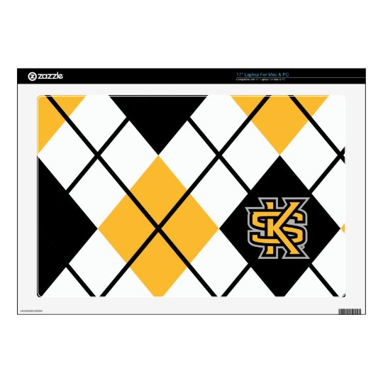 Kennesaw State University Argyle Pattern 17" Laptop Decal