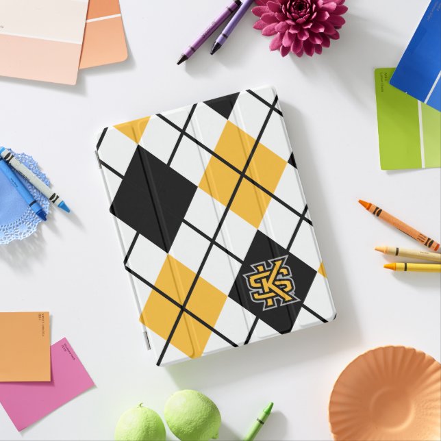 Kennesaw State University Argyle Pattern iPad Smart Cover (In Situ)