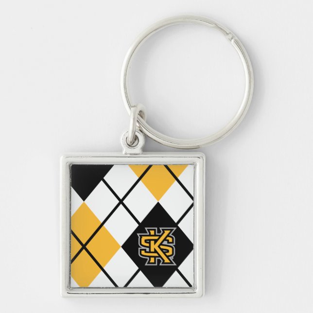 Kennesaw State University Argyle Pattern Keychain (Front)