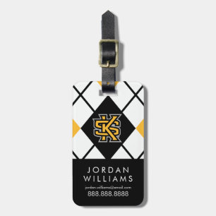 Kennesaw State University Argyle Pattern Luggage Tag