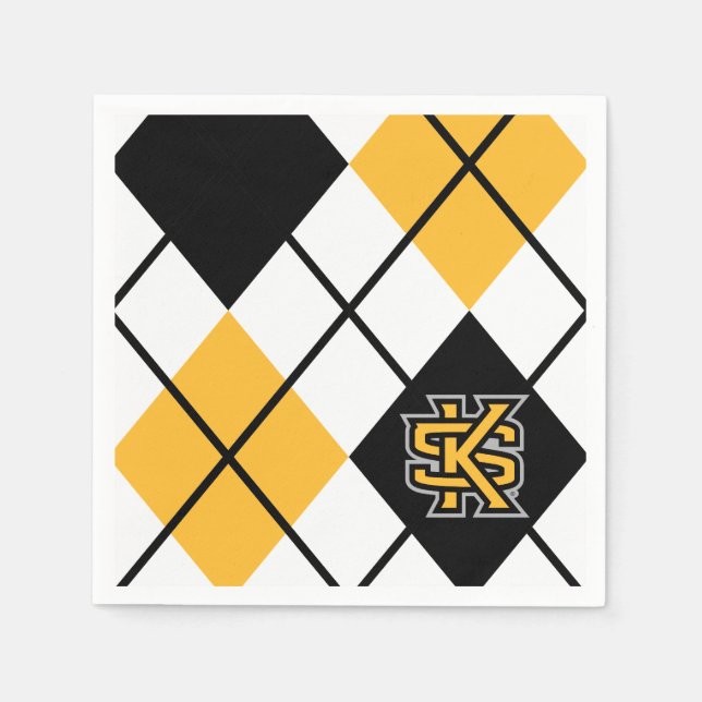 Kennesaw State University Argyle Pattern Napkins (Front)