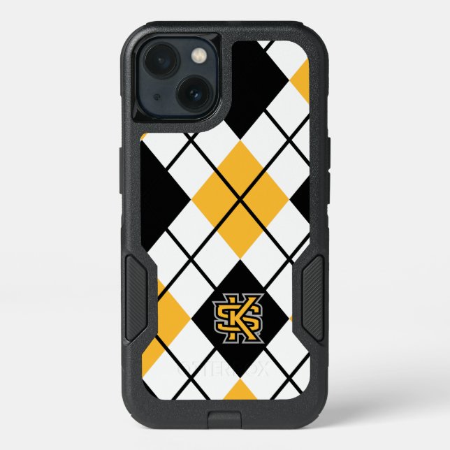 Kennesaw State University Argyle Pattern Otterbox iPhone Case (Back)