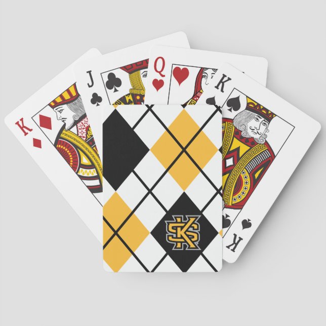Kennesaw State University Argyle Pattern Poker Cards (Back)