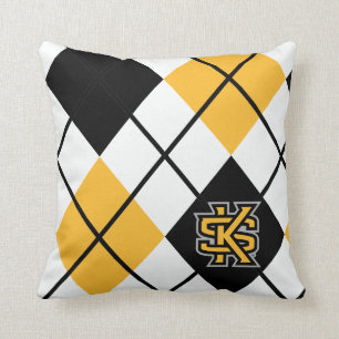 Kennesaw State University Argyle Pattern Throw Pillow