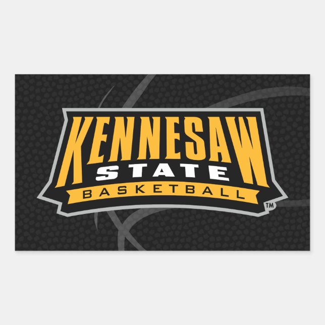 Kennesaw State University Basketball Rectangular Sticker (Front)