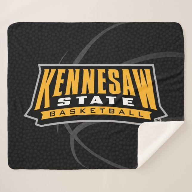 Kennesaw State University Basketball Sherpa Blanket (Front (Horizontal))