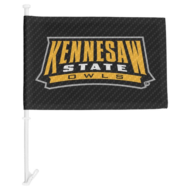 Kennesaw State University Carbon Fiber Car Flag (Front)