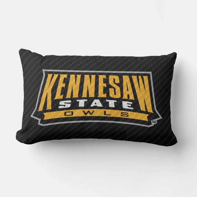 Kennesaw State University Carbon Fiber Lumbar Pillow (Front)