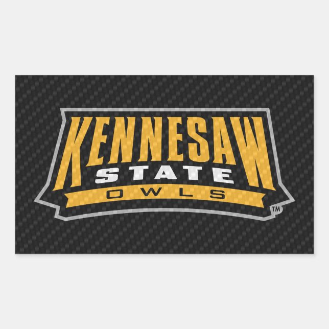 Kennesaw State University Carbon Fiber Rectangular Sticker (Front)