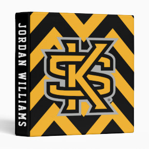 Kennesaw State University Chevron Pattern 3 Ring Binder