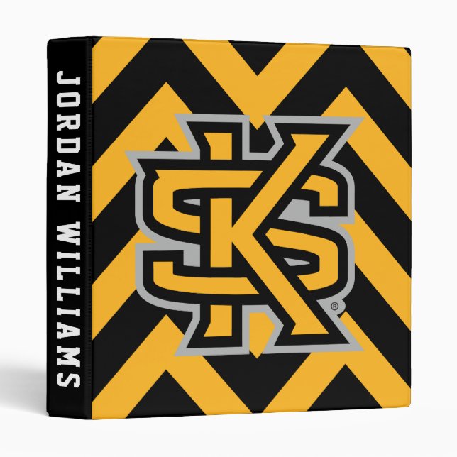 Kennesaw State University Chevron Pattern 3 Ring Binder (Front/Spine)