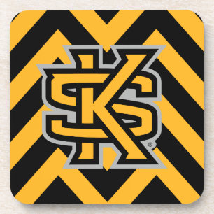 Kennesaw State University Chevron Pattern Beverage Coaster
