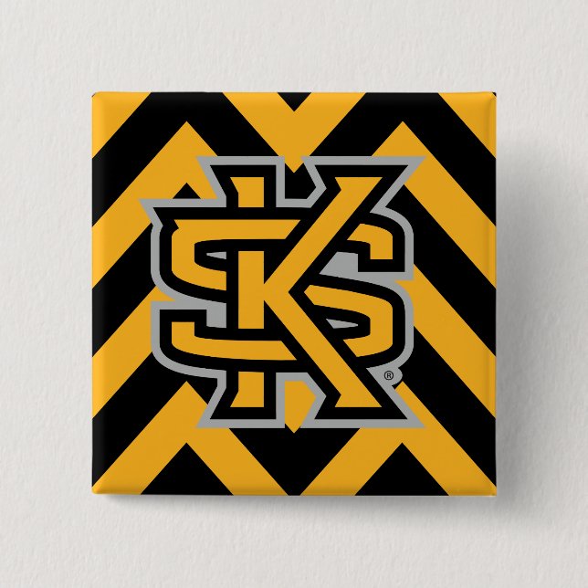 Kennesaw State University Chevron Pattern Button (Front)