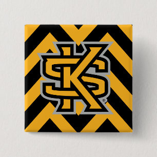 Kennesaw State University Chevron Pattern Button