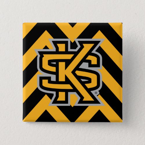 Kennesaw State University Chevron Pattern Button