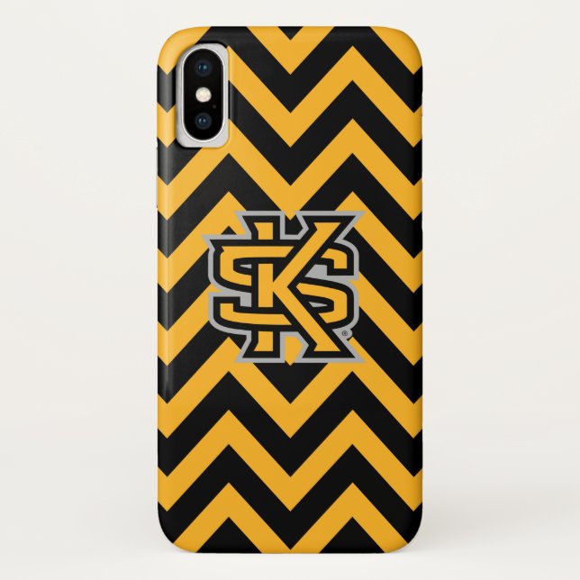 Kennesaw State University Chevron Pattern Case-Mate iPhone Case (Back)