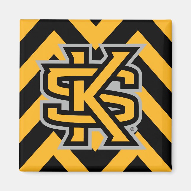Kennesaw State University Chevron Pattern Magnet (Front)