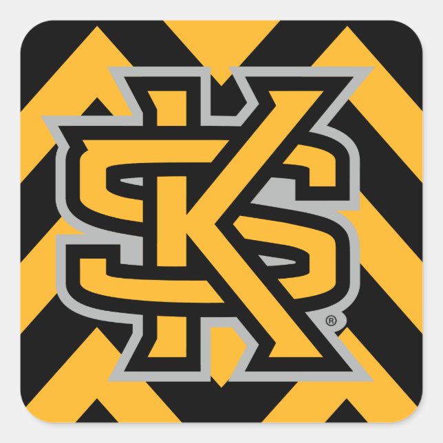Kennesaw State University Chevron Pattern Square Sticker (Front)