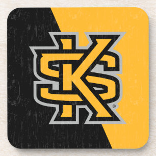 Kennesaw State University Color Block Distressed Beverage Coaster