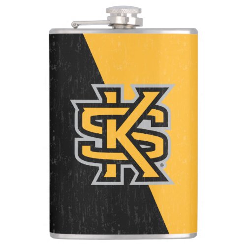 Kennesaw State University Color Block Distressed Flask