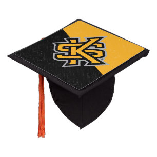 Kennesaw State University Color Block Distressed Graduation Cap Topper