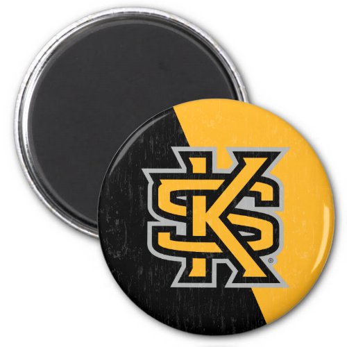 Kennesaw State University Color Block Distressed Magnet