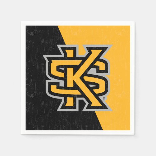 Kennesaw State University Color Block Distressed Napkins