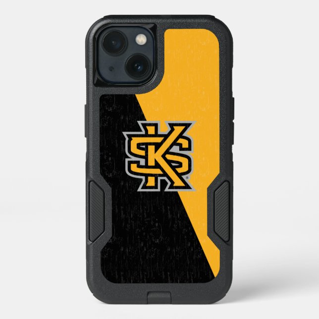Kennesaw State University Color Block Distressed Otterbox iPhone Case (Back)