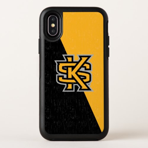 Kennesaw State University Color Block Distressed OtterBox Symmetry iPhone XS Case