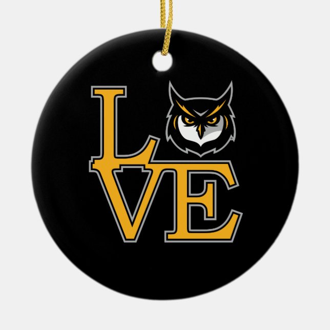 Kennesaw State University Love Ceramic Ornament (Front)