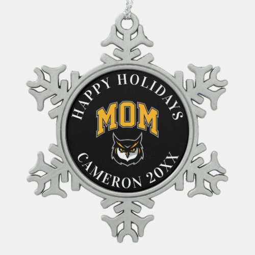 Kennesaw State University Mom Snowflake Pewter Christmas Ornament