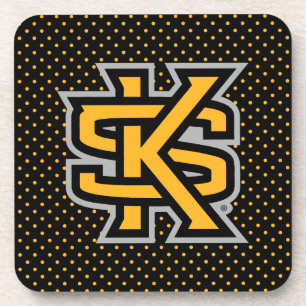 Kennesaw State University Polka Dot Pattern Beverage Coaster