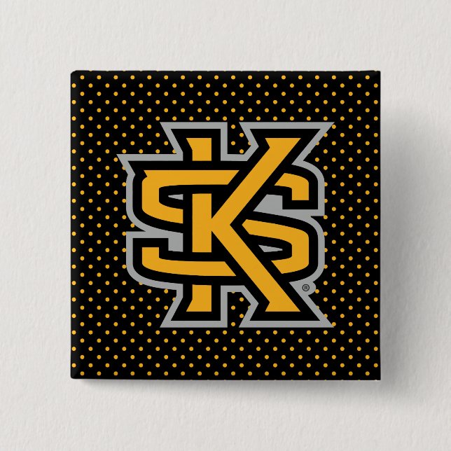 Kennesaw State University Polka Dot Pattern Button (Front)