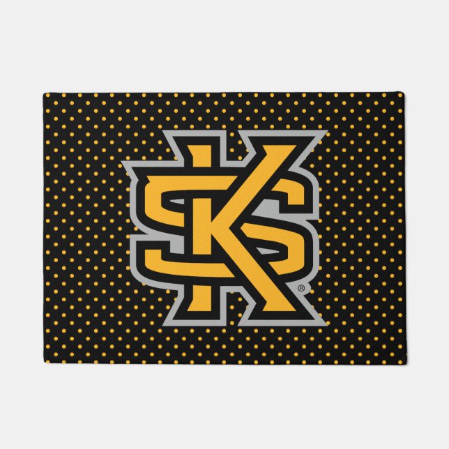 Kennesaw State University Polka Dot Pattern Doormat (Front)