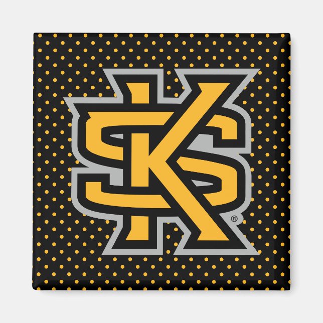 Kennesaw State University Polka Dot Pattern Magnet (Front)