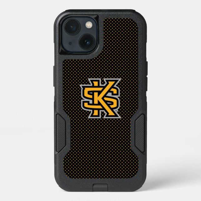 Kennesaw State University Polka Dot Pattern Otterbox iPhone Case (Back)