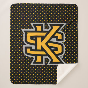 Kennesaw State University Polka Dot Pattern Sherpa Blanket