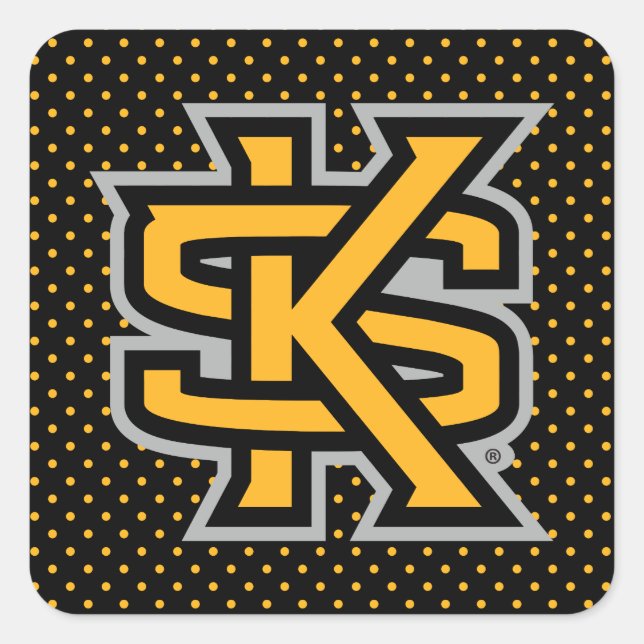 Kennesaw State University Polka Dot Pattern Square Sticker (Front)