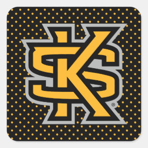 Kennesaw State University Polka Dot Pattern Square Sticker