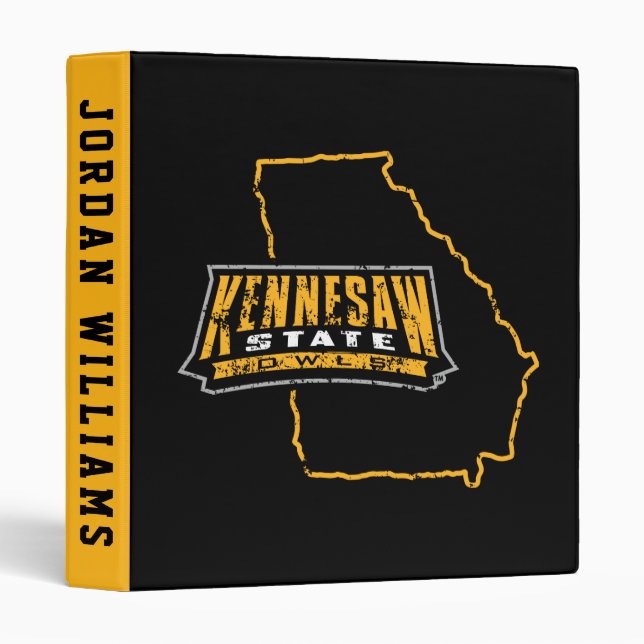 Kennesaw State University State Love 3 Ring Binder (Front/Spine)