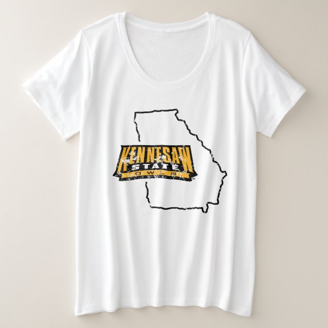 Kennesaw State University State Love Plus Size T-Shirt (Design Front)