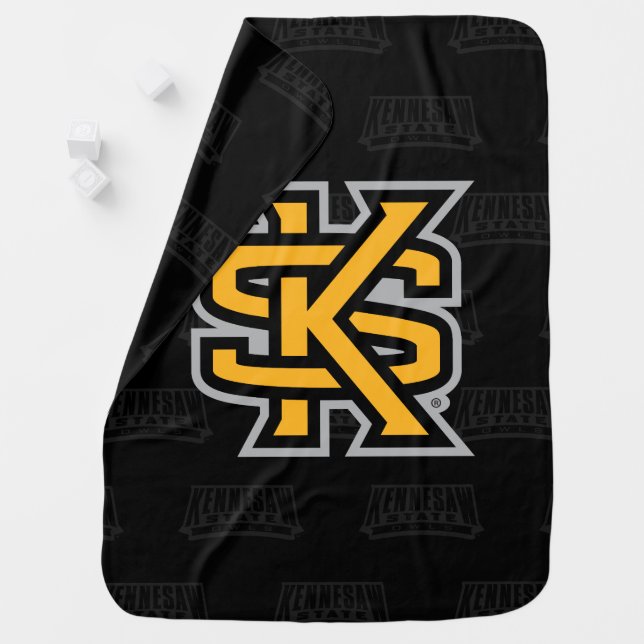 Kennesaw State University Watermark Baby Blanket (In Situ)