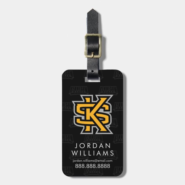 Kennesaw State University Watermark Luggage Tag (Front Vertical)