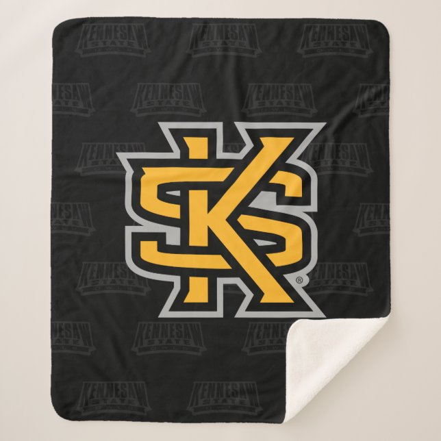 Kennesaw State University Watermark Sherpa Blanket (Front)