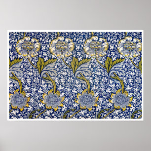 Kennet by William Morris, Vintage Textile Art Poster