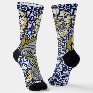 Kennet by William Morris, Vintage Textile Art Socks