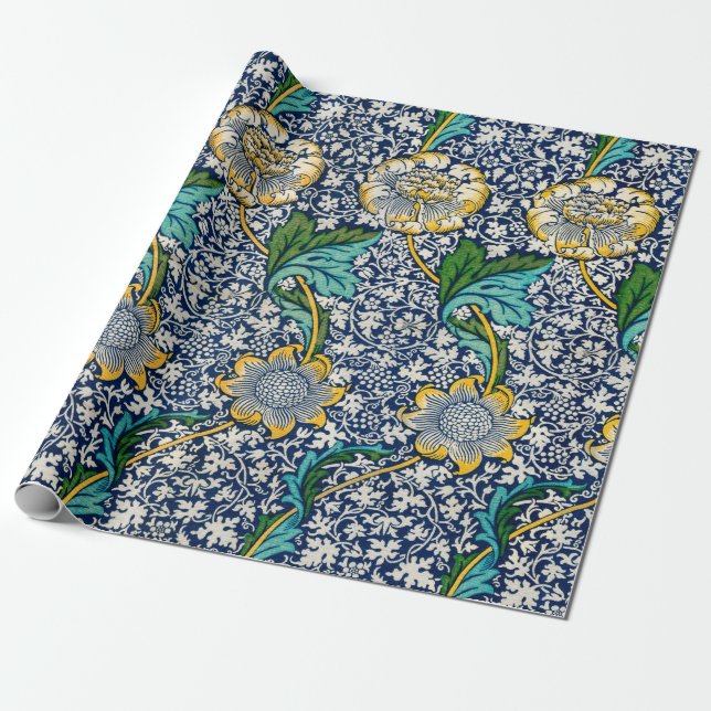 Kennet Pattern (by William Morris) Wrapping Paper (Unrolled)