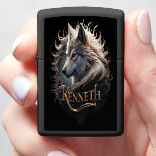 Kenneth, The Wolf's Gaze Zippo Lighter