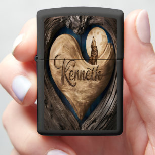 Kenneth's Moonlight Howl Zippo Lighter