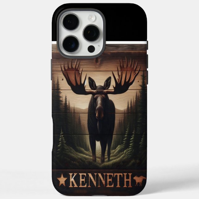 Kenneth's Woodland Moose Case-Mate iPhone Case (Back)